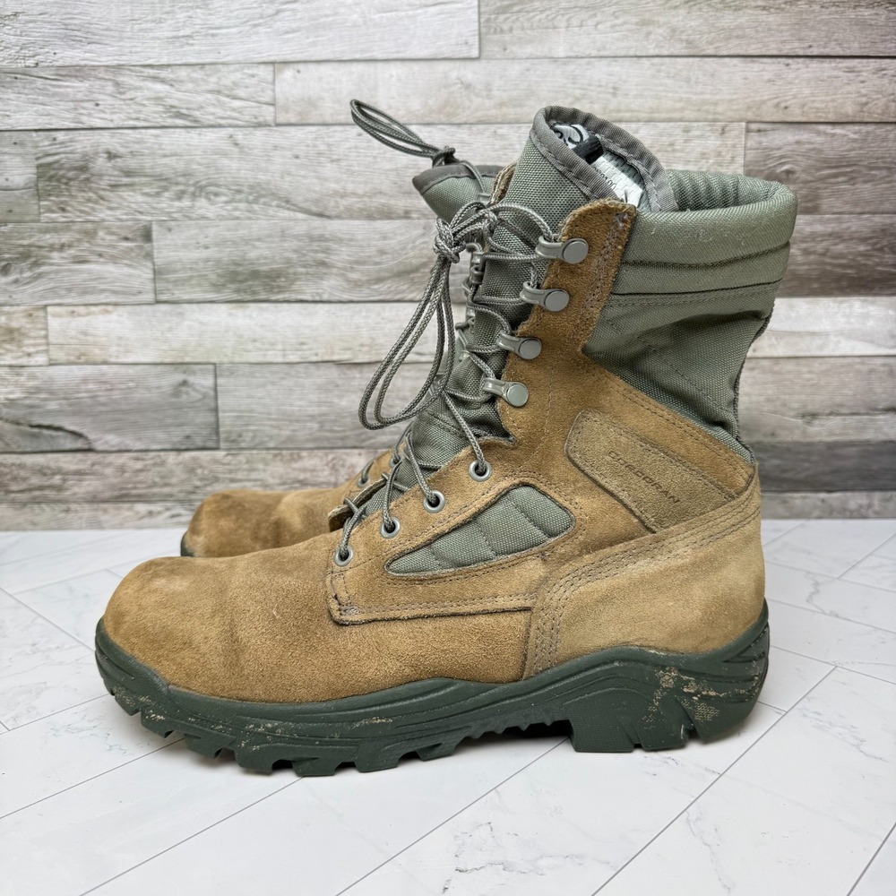 Corcoran Leather Military Tan Boots - Men's 11.5 W - Made USA - CV8100 - Vibram